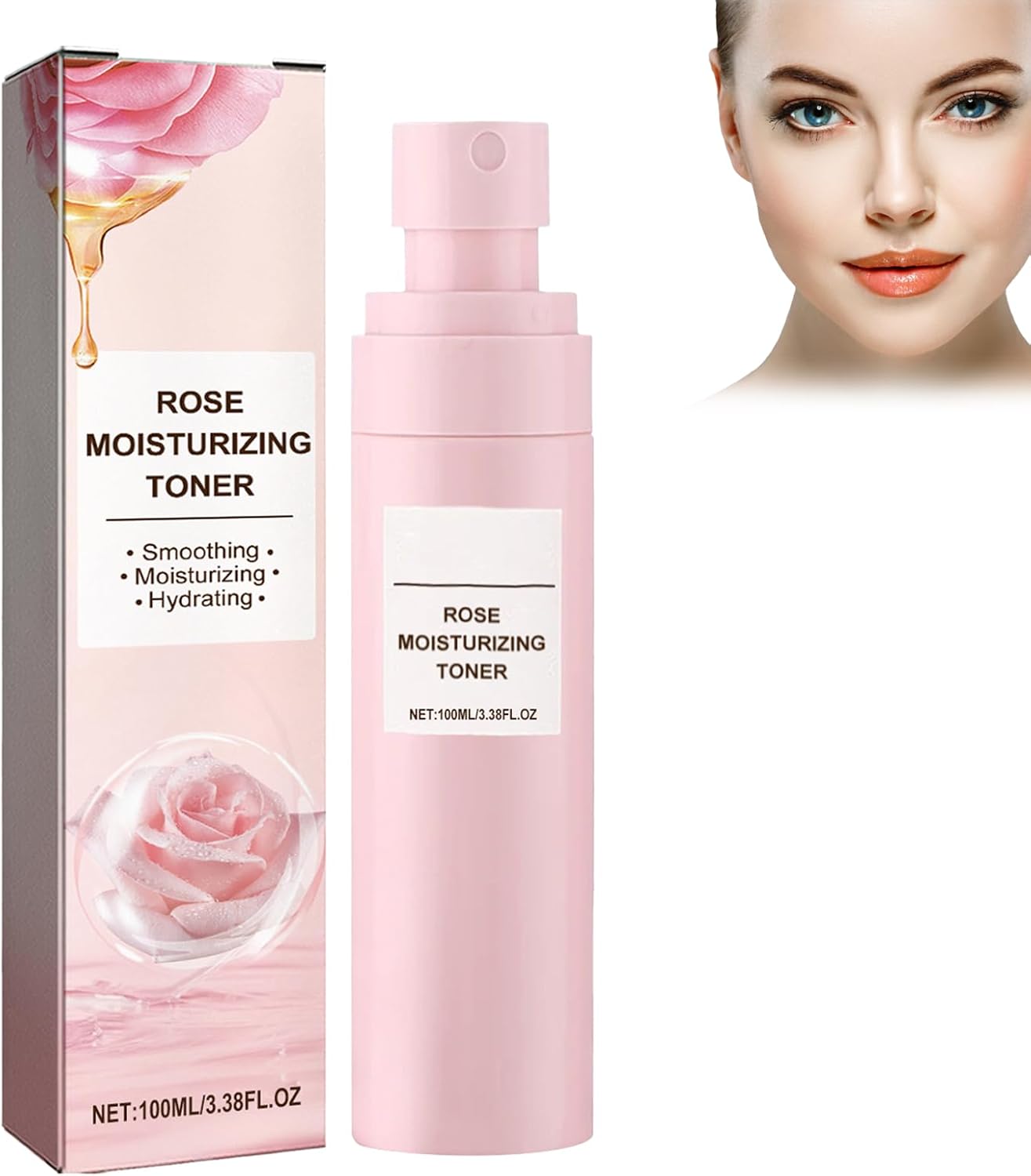 Lyaqbe Rose Water Moisturizing Spray,Rose Water Toner,Facial Hydrating Spray,A Must-have Toner for Summer,Deeply Hydrate and Shrink Pores 1 Lyaqbe Rose Water Moisturizing Spray,Rose Water Toner,Facial Hydrating Spray,A Must-have Toner for Summer,Deeply Hydrate and Shrink Pores