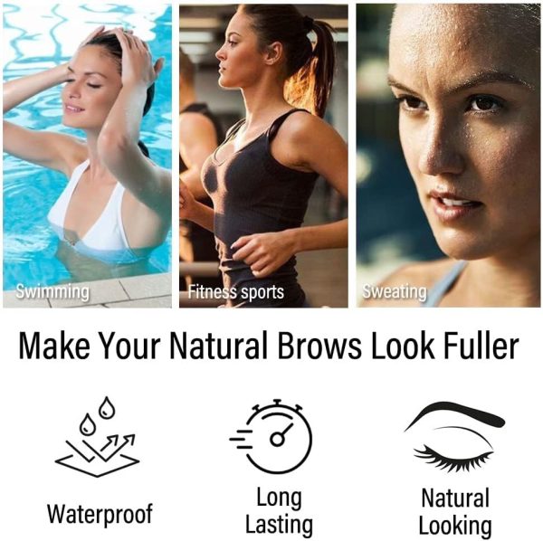 ⁦KASTWAVE Instant Eyebrow Tint Kit, Semi Permanent Eyebrow Dye Safe & Professional Waterproof Eyebrow Tinting Kit Suitable For Salon and Home Use Lasting for 4-6 Weeks (black)⁩ - الصورة ⁦4⁩