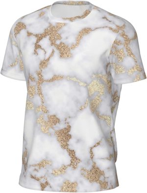 تي شيرت للرجال باكمام قصيرة ورقبة دائرية ضيقة من واي زد دي بي ال او لون ازرق