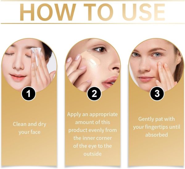 ⁦Eye Cream with SPF 41, Peach Color Corrector for Dark Circles, Luminous Tinted Under Eye Treatment, 1pc, Natural⁩ - الصورة ⁦6⁩