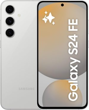 جوال جالكسي S24 FE من سامسونج، ذكي بنظام اندرويد، ذاكرة رام 8 جيجابايت وتخزين 256 وكاميرا 50MP، عمر بطارية طويل وشاشة كبيرة، رمادي إصدار المملكة العربية السعودية