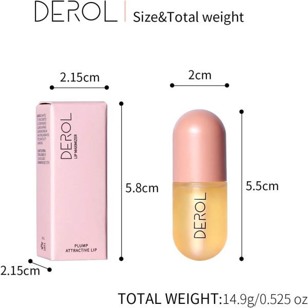 ⁦ANMANSY Lip Plumper,Natural Lip Plumper,lip plumping lip gloss,lip plumper gloss,Lip Enhancer Make Lips Fuller and Moisturizing 5.5ml,Beautiful Fuller,Lip Mask⁩ - الصورة ⁦5⁩