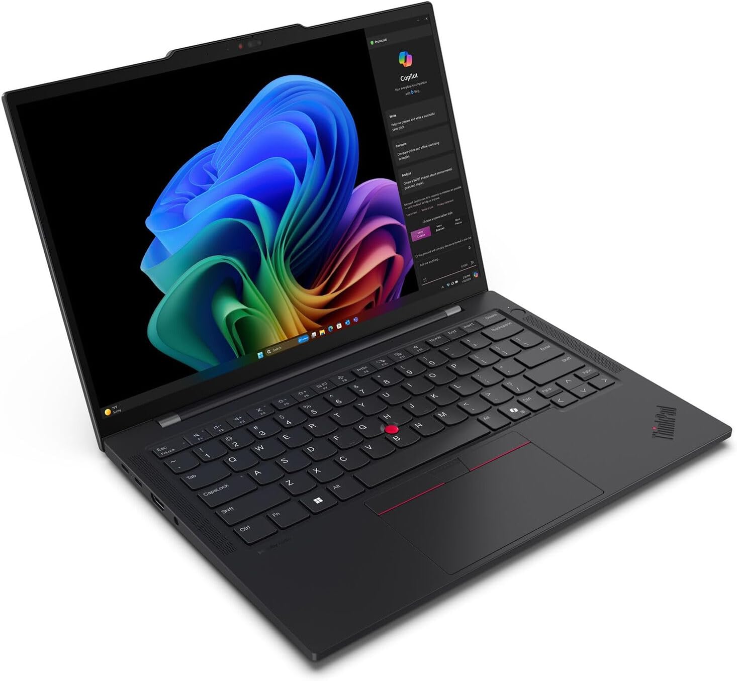 Lenovo ThinkPad T14s Gen 6 Ultraslim Copilot+ Laptop, Snapdragon X Elite X1E-78-100 Processor, 14" WUXGA (1920 x1200), IPS, Anti-Glare, 64GB DDR5, 2 TB SSD, Qualcomm Adreno GPU, Windows 11 - Black 2 Lenovo ThinkPad T14s Gen 6 Ultraslim Copilot+ Laptop, Snapdragon X Elite X1E-78-100 Processor, 14" WUXGA (1920 x1200), IPS, Anti-Glare, 64GB DDR5, 2 TB SSD, Qualcomm Adreno GPU, Windows 11 - Black - الصورة 2