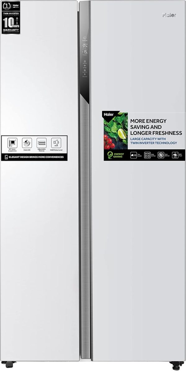 ⁦Haier 503 Litres Double Door Refrigerator with Twin Inverter Technology| Model No HRF-650WW⁩ - الصورة ⁦3⁩