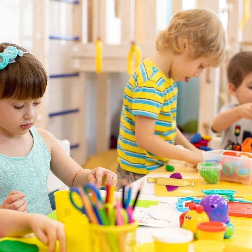 Montchi 20pcs Playdough Tools and Cutters, Clay Dough Tool Kit Plastic Colorful DIY Play Dough Tools Set Plasticine Modelling Tools Clay Rollers and Cutters for Kids, Random Color 2 Montchi 20pcs Playdough Tools and Cutters, Clay Dough Tool Kit Plastic Colorful DIY Play Dough Tools Set Plasticine Modelling Tools Clay Rollers and Cutters for Kids, Random Color - الصورة 2