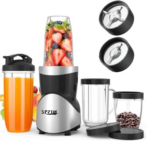4 Cup Multi-Function High Speed Blender, 15-Piece 4-in-1 Portable Blender and Grinder Combo for Kitchen, Personal Blender,Smoothies Maker with 4 BPA-Free Cup,Baby food maker, kitchen mixer