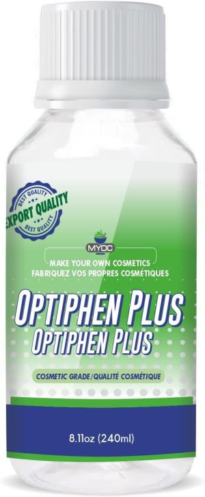 Optiphen Plus Preservative, Natural Preservative for Cosmetics Water Soluble Paraben Free Broad Spectrum Preservative for Lotions Making DIY Products, Serums (240 ml (8.11 Fl Oz))