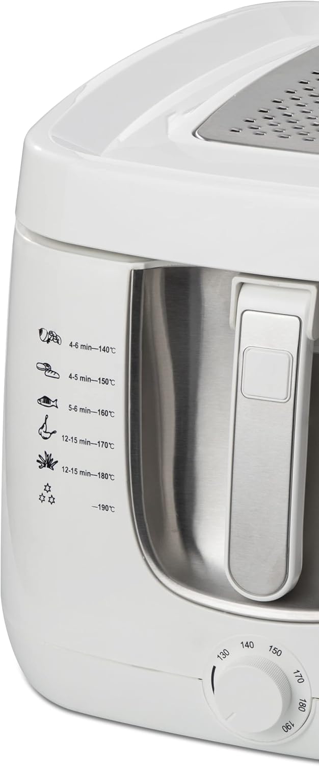 قلاية كهربائية عميقة E04203 سعة 3 لتر، بقدرة 1500 واط، بهيكل من البلاستيك والفولاذ المقاوم للصدأ، مع خزان زيت ثابت من السيف، لون أبيض 3 قلاية كهربائية عميقة E04203 سعة 3 لتر، بقدرة 1500 واط، بهيكل من البلاستيك والفولاذ المقاوم للصدأ، مع خزان زيت ثابت من السيف، لون أبيض - الصورة 3