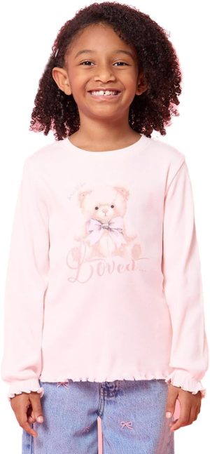 REDTAG Girls Teddy Printed T-Shirt