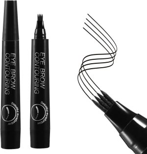 Boobeen Waterproof Eyebrow Pen - Microblading Eyebrow Pencil with a Micro-Fork Tip Applicator - Creates Natural Looking Brows Effortless