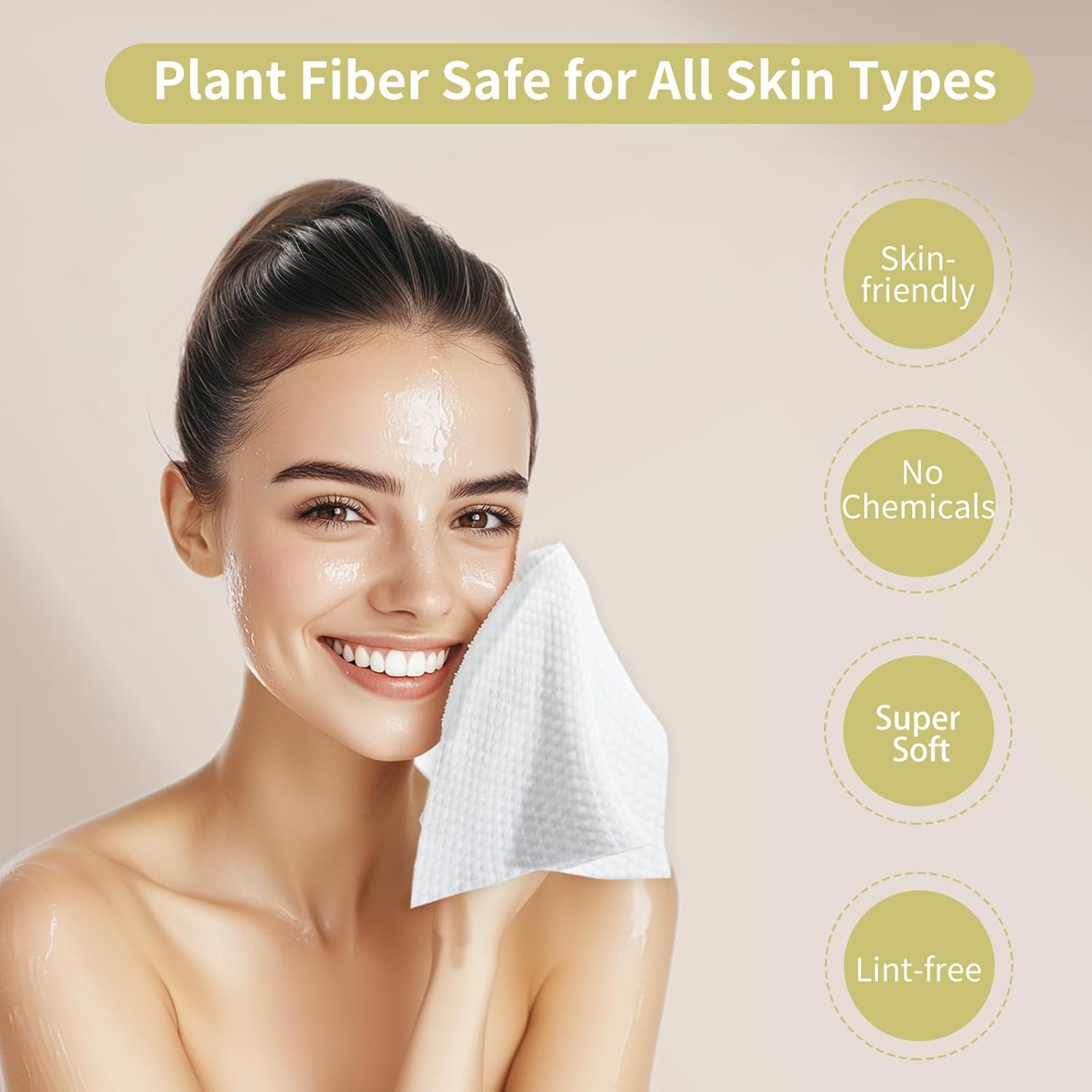 O2frepak Thick Face Towels,25x30cm Disposable Face Towelettes XL,Travel Portable,Ultra Soft Dry Makeup Removing Wipes for Sensitive and Baby Skin,50 Count (1 Pack) 5 O2frepak Thick Face Towels,25x30cm Disposable Face Towelettes XL,Travel Portable,Ultra Soft Dry Makeup Removing Wipes for Sensitive and Baby Skin,50 Count (1 Pack) - الصورة 5