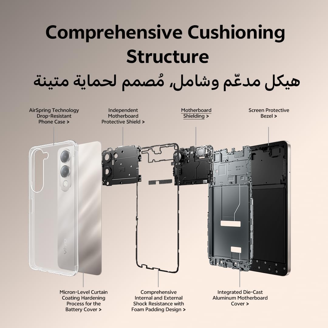 فيفو Y29s تيتانيوم جولد - ذاكرة RAM 6 جيجابايت | تخزين 128 جيجابايت | شاشة 6.75 بوصة HD | كاميرا 50 ميجابايت | بطارية 5500 ميللي امبير في الساعة | مقاومة للماء والغبار IP64 | سماعات أذن 13 فيفو Y29s تيتانيوم جولد - ذاكرة RAM 6 جيجابايت | تخزين 128 جيجابايت | شاشة 6.75 بوصة HD | كاميرا 50 ميجابايت | بطارية 5500 ميللي امبير في الساعة | مقاومة للماء والغبار IP64 | سماعات أذن - الصورة 13