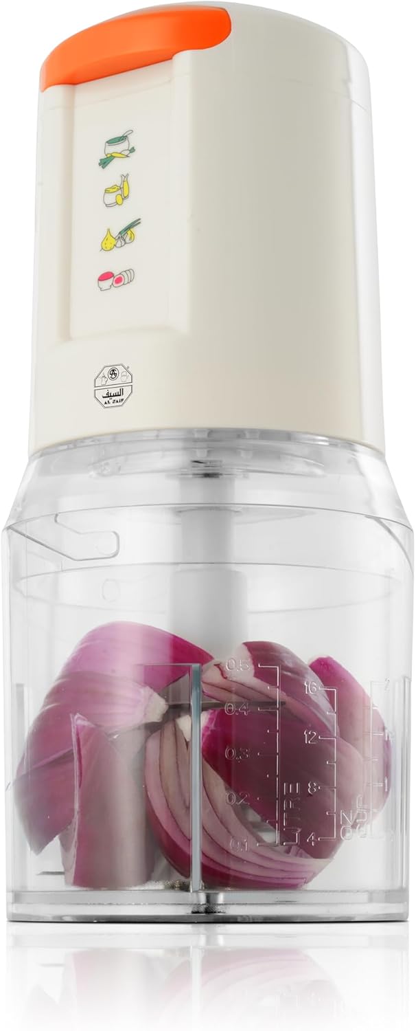 ALSAIF 0.5Liter 400W Electrical Vegetables Chopper And Mixing, It Operates At Two Speeds, Stainless Steel Blade, Ease Of Use Installation And Clean, White E02426 2 Years warranty 3 ALSAIF 0.5Liter 400W Electrical Vegetables Chopper And Mixing, It Operates At Two Speeds, Stainless Steel Blade, Ease Of Use Installation And Clean, White E02426 2 Years warranty - الصورة 3