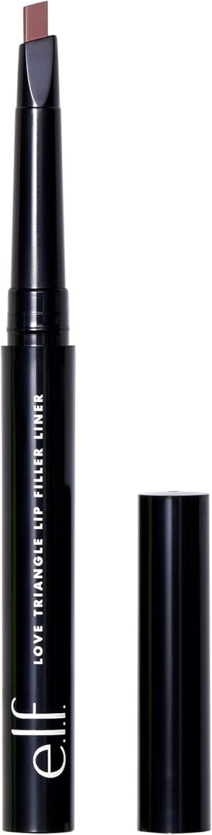 e.l.f. Love Triangle Lip Filler Liner, 2-in-1 Lipliner Pencil For Sculpting & Filling, Long-Lasting Intense Color, Vegan & Cruelty-Free, Mauve