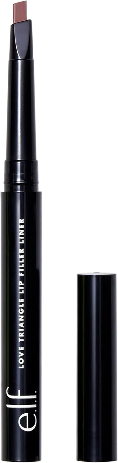 e.l.f. Love Triangle Lip Filler Liner, 2-in-1 Lipliner Pencil For Sculpting & Filling, Long-Lasting Intense Color, Vegan & Cruelty-Free, Mauve