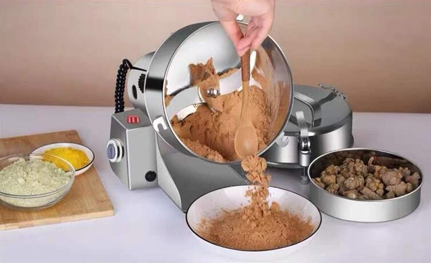 JUSTBUY Commercial Home Large Capacity Crusher Grains Dry Grinding Machine,Stainless Steel 2000g High Power Spice Mill,Grinding Broken Powder Machine For Household/Resturant/Hotel/Chinese Medicine 2 JUSTBUY Commercial Home Large Capacity Crusher Grains Dry Grinding Machine,Stainless Steel 2000g High Power Spice Mill,Grinding Broken Powder Machine For Household/Resturant/Hotel/Chinese Medicine - الصورة 2