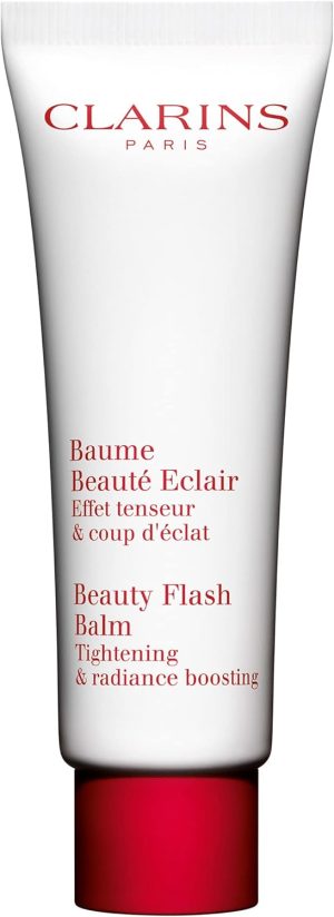 Clarins Beauty Flash Balm 50ml | Radiance Boosting Face Cream with Acerola & Prickly Pear Extracts | Instant Glow & Firming Treatment for Dull, Tired Skin