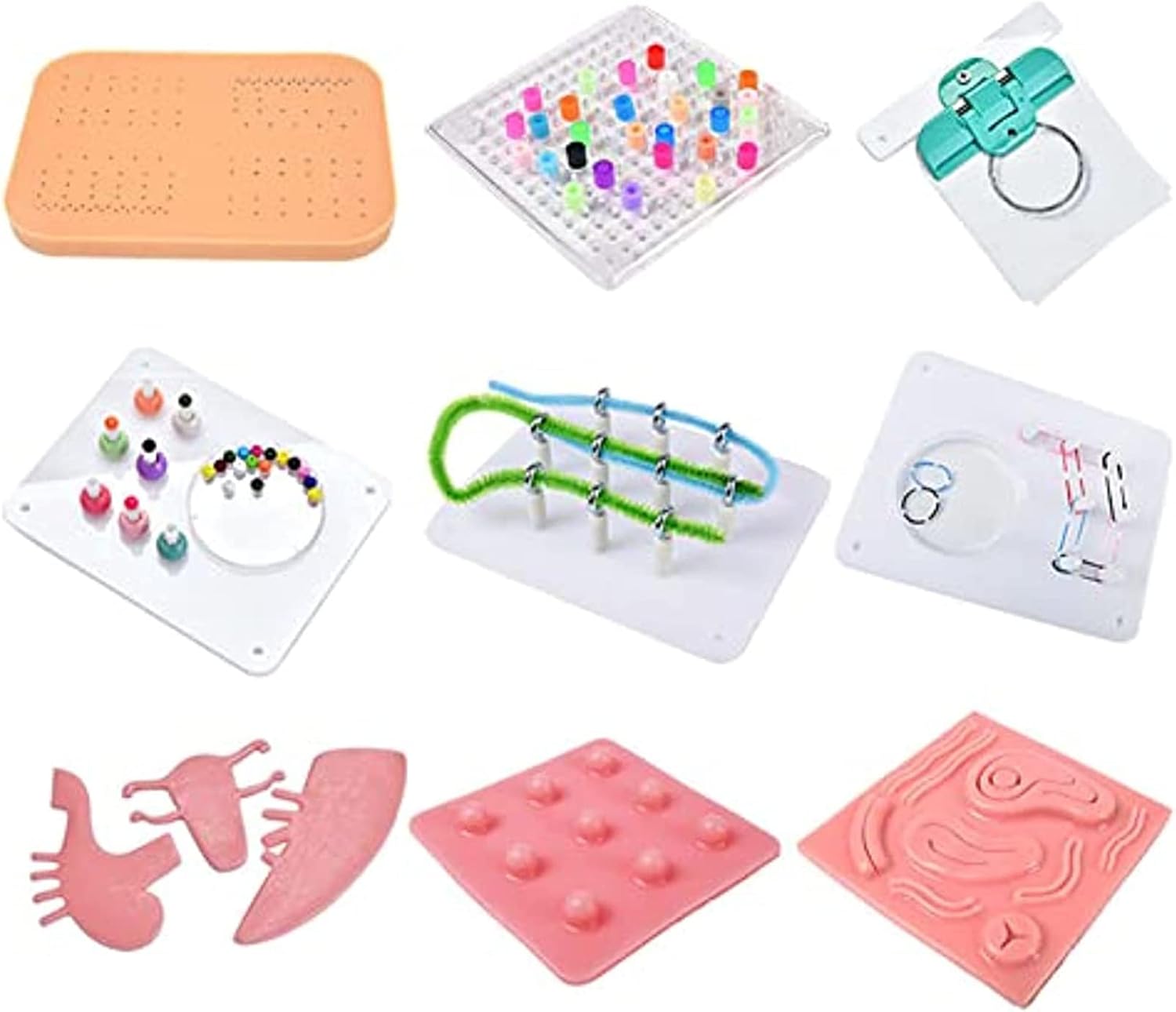 IPSU Laparoscopic Box Trainer, Laparoscopic Simulator Surgical Thoracoscopic Trainer Box with 4 Surgical Instruments and 9 Training Modules, for Surgical Trainer Student Training 3 IPSU Laparoscopic Box Trainer, Laparoscopic Simulator Surgical Thoracoscopic Trainer Box with 4 Surgical Instruments and 9 Training Modules, for Surgical Trainer Student Training - الصورة 3