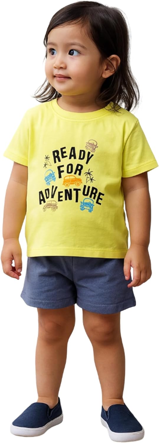 LUAY 100% Organic Cotton Baby Boy & Girls Clothing Set Short Sleeve Kids Clothes Boys & Girls Toddler Short Set Cute Animal Print Combo Pack Of 2 Top and Shorts Outfit For New born 3 LUAY 100% Organic Cotton Baby Boy & Girls Clothing Set Short Sleeve Kids Clothes Boys & Girls Toddler Short Set Cute Animal Print Combo Pack Of 2 Top and Shorts Outfit For New born - الصورة 3