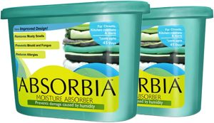 Absorbia Moisture Absorber | Absorbia Classic - Value Pack of 2 (600ml Each) | Dehumidier for Wardrobe, Cupboards & Closets | Fights Against Moisture, Mould, Fungus & Musty smells