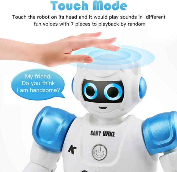 ⁦Arabest RC Robot for Kids - Rechargeable Intelligent Programmable Robot With Infrared Controller, Remote Control, Gesture Sensing, Interactive Walking, Singing and Dancing⁩ - الصورة ⁦2⁩