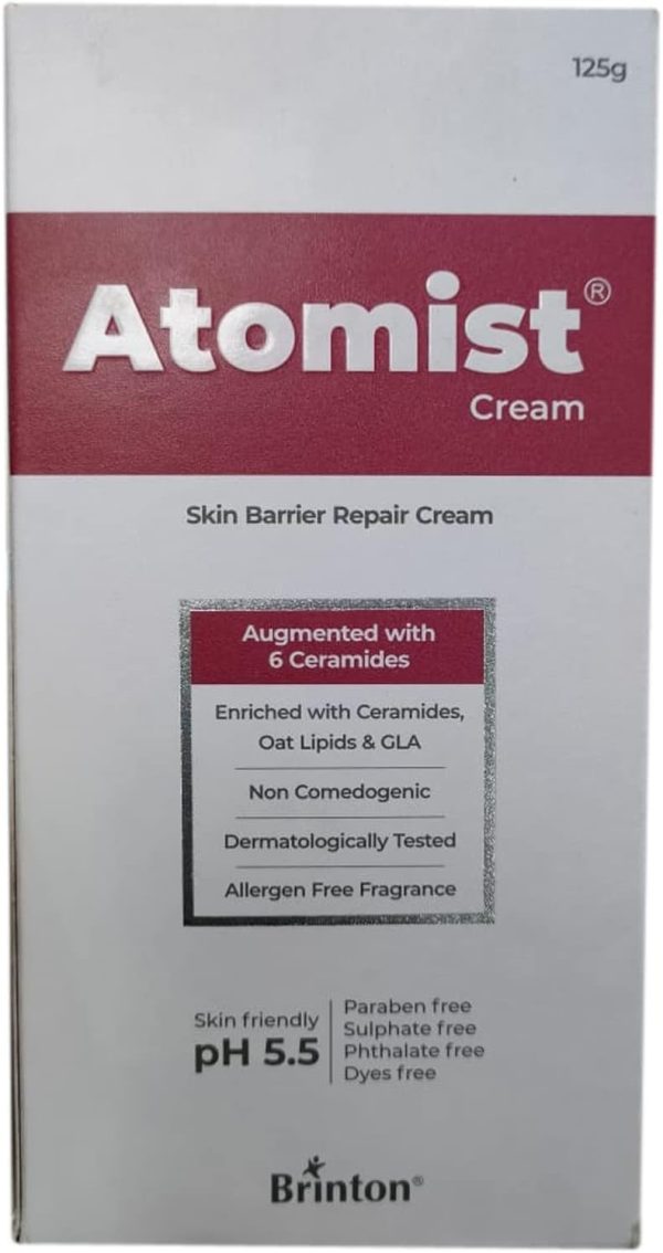 ⁦Brinton Atomist Skin Barrier Repair Cream for Dry and Itchy Skin | Enriched with Ceramides, Oats Lipids & GLA | Non Comedogenic & Dermatologically Tested -125g⁩ - الصورة ⁦5⁩