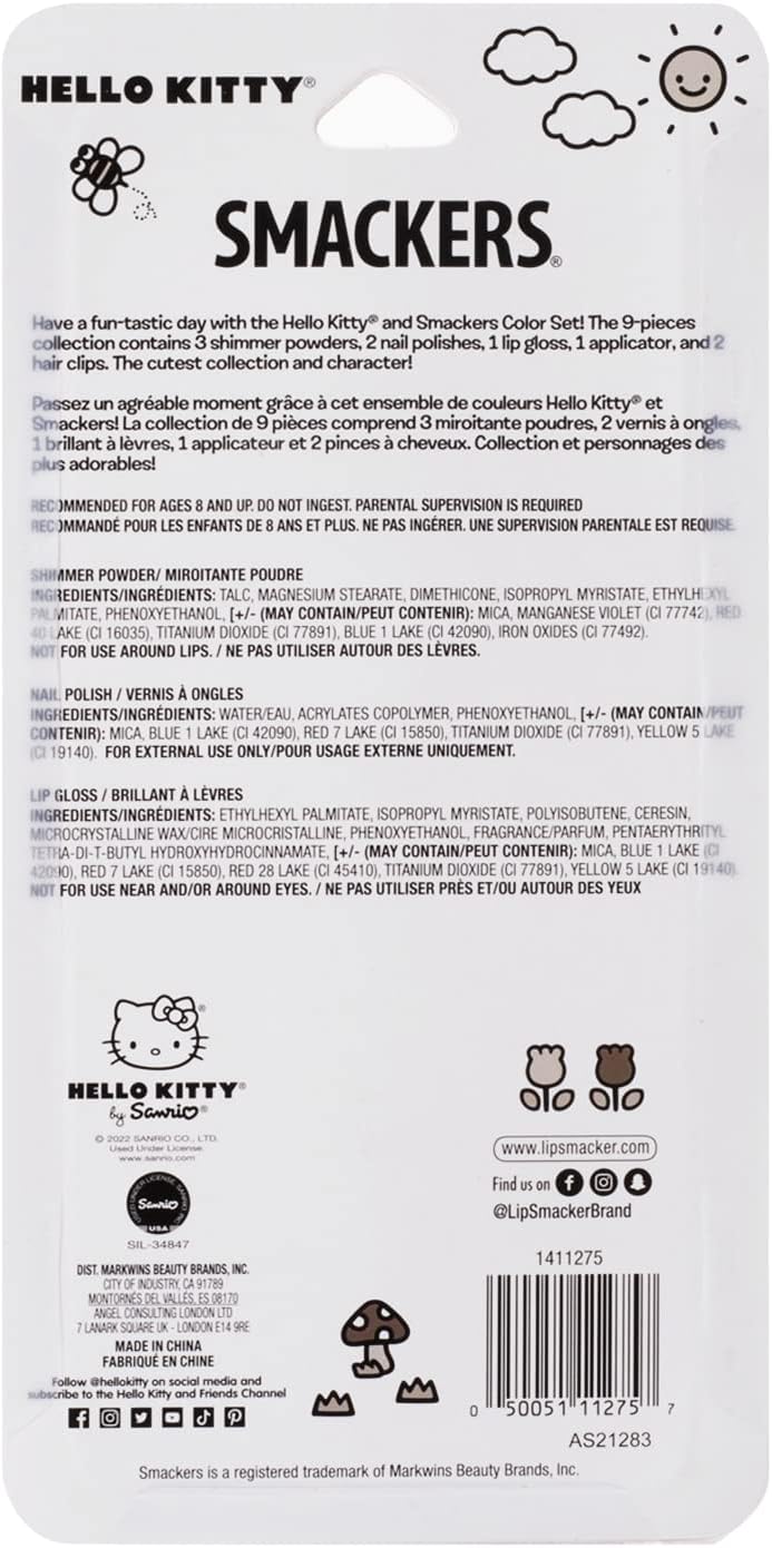 Lip Smacker Sanrio Hello Kitty Makeup Set for Kids Color Collection 7 Lip Smacker Sanrio Hello Kitty Makeup Set for Kids Color Collection - الصورة 7