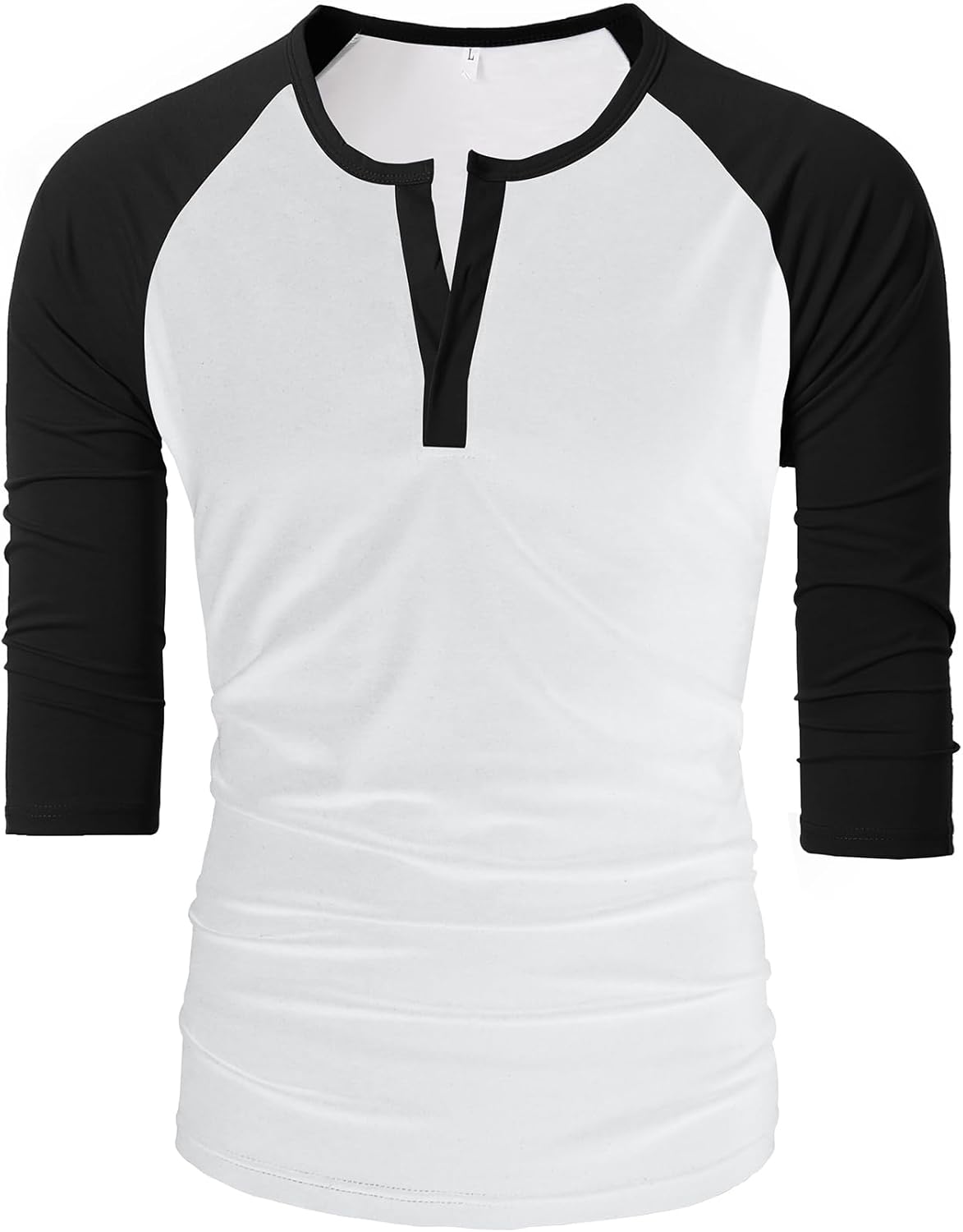 Men's V-Neck Casual 3/4 Sleeve Baseball Tshirt Raglan Jersey Shirt 3 Men's V-Neck Casual 3/4 Sleeve Baseball Tshirt Raglan Jersey Shirt - الصورة 3