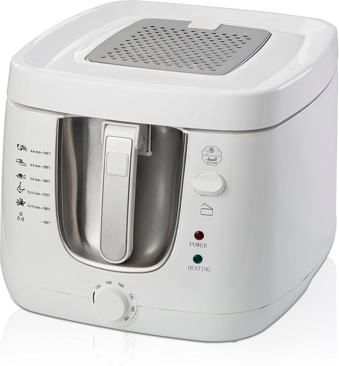 قلاية كهربائية عميقة E04203 سعة 3 لتر، بقدرة 1500 واط، بهيكل من البلاستيك والفولاذ المقاوم للصدأ، مع خزان زيت ثابت من السيف، لون أبيض 1 قلاية كهربائية عميقة E04203 سعة 3 لتر، بقدرة 1500 واط، بهيكل من البلاستيك والفولاذ المقاوم للصدأ، مع خزان زيت ثابت من السيف، لون أبيض