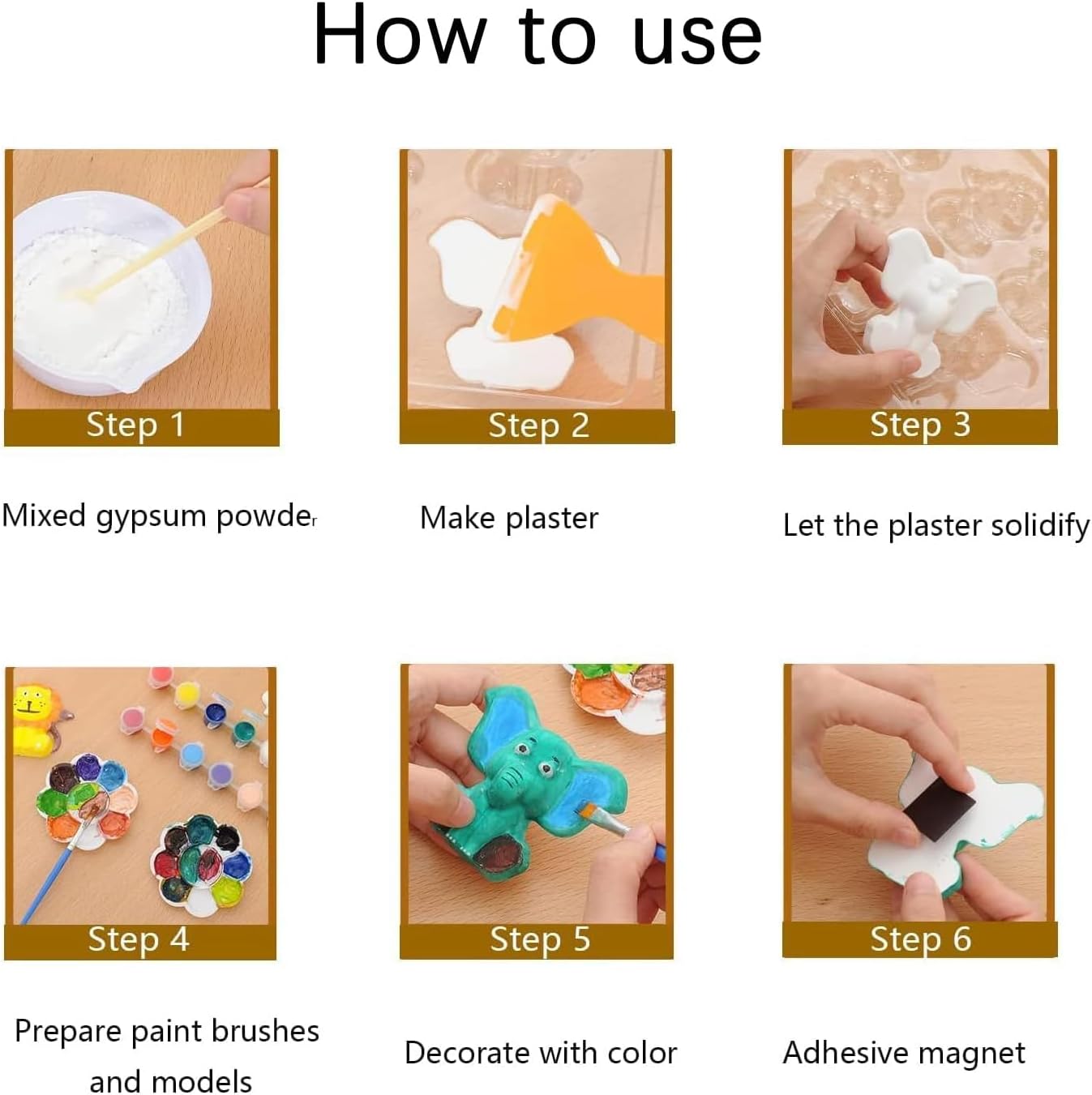 Aputue Painting Kits for Kids Crafts, Safe and Non-toxic Plaster Painting Set with Scraper, Crafts and Arts Set with Plaster Mold and Paint, Ceramic Painting Kit for Kids, Girls, Boys 4 Aputue Painting Kits for Kids Crafts, Safe and Non-toxic Plaster Painting Set with Scraper, Crafts and Arts Set with Plaster Mold and Paint, Ceramic Painting Kit for Kids, Girls, Boys - الصورة 4