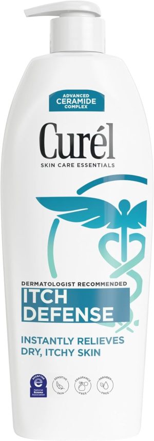 Curel Itch Defense Calming Body Lotion for Dry, Itchy Skin, 20 Fl Oz