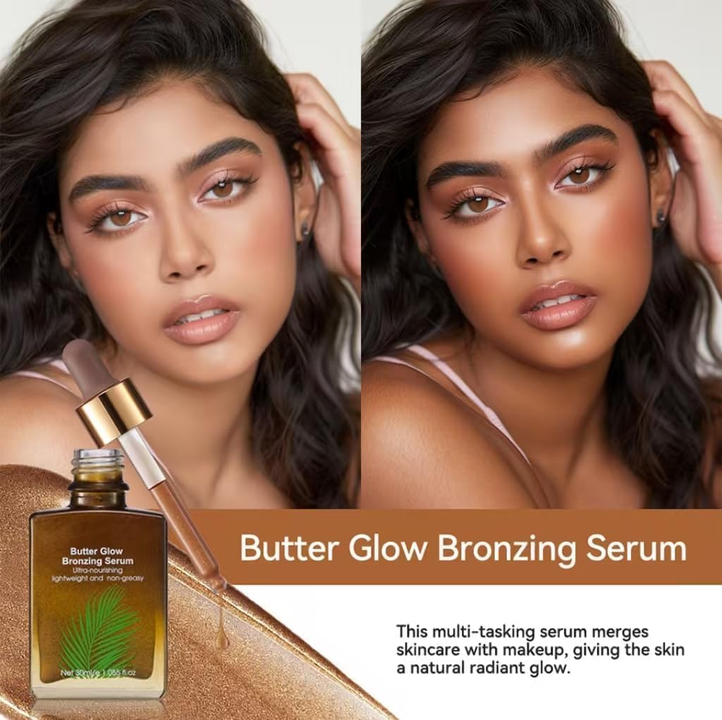 Bronzing Drops, Butter Glow Bronzing Serum-Enriched With An Illuminating Blend Of Minerals And Butter For, Lightweight And Non-Greasy, Hydrating and Nourishing Tinted Serum 4 Bronzing Drops, Butter Glow Bronzing Serum-Enriched With An Illuminating Blend Of Minerals And Butter For, Lightweight And Non-Greasy, Hydrating and Nourishing Tinted Serum - الصورة 4