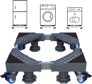Paporich Washing Machine Stand Base, Furniture Mini Fridge Stand with 8 Strong Feet and 4 Wheels, Heavy Duty Fridge Stand Mobile Base for Washer, Refrigerator and Dryer.