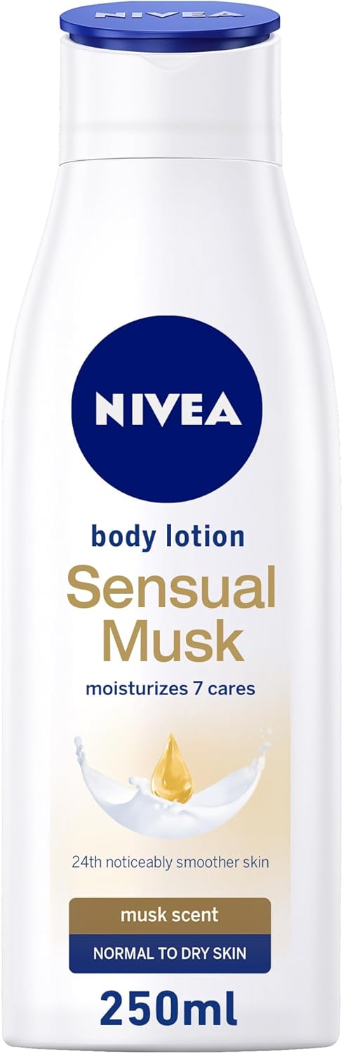 NIVEA Body Lotion Sensual Musk, Musk Scent, Normal to Dry Skin, 250ml 1 NIVEA Body Lotion Sensual Musk, Musk Scent, Normal to Dry Skin, 250ml