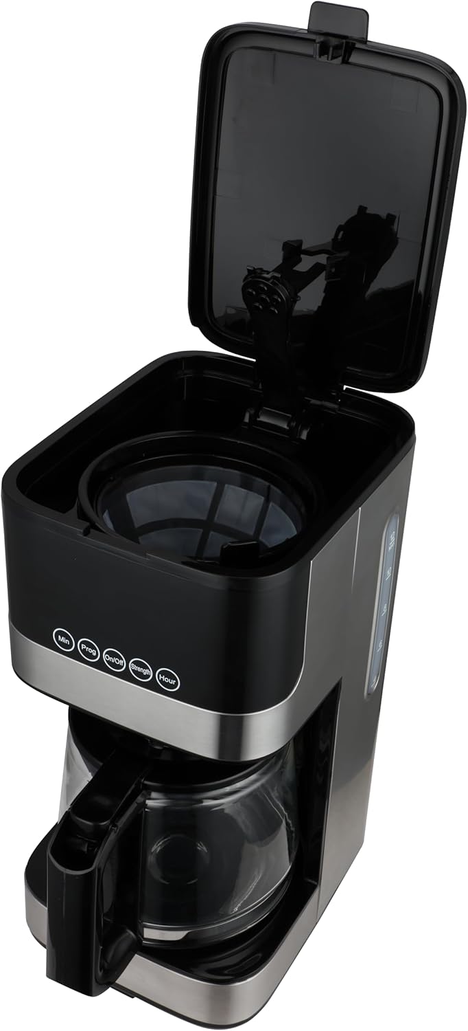 ماكينة تحضير القهوة من كولن، ماكية ديجيتال بقوة 900 واط مزودة بفلتر، سعة 1.8 لتر، أسود، ستانلس ستيل 4 ماكينة تحضير القهوة من كولن، ماكية ديجيتال بقوة 900 واط مزودة بفلتر، سعة 1.8 لتر، أسود، ستانلس ستيل - الصورة 4