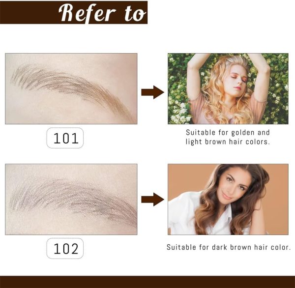 ⁦KASTWAVE 2 Pack Eyebrow Pencils, Ultra-Fine Waterproof Brow Pen, Waterproof, Sweat-Proof, Long-Lasting, Natural, No Dizzy Makeup, Natural Daily Look Perfect for Blondes & Dark Hair (Brown & Gray)⁩ - الصورة ⁦3⁩