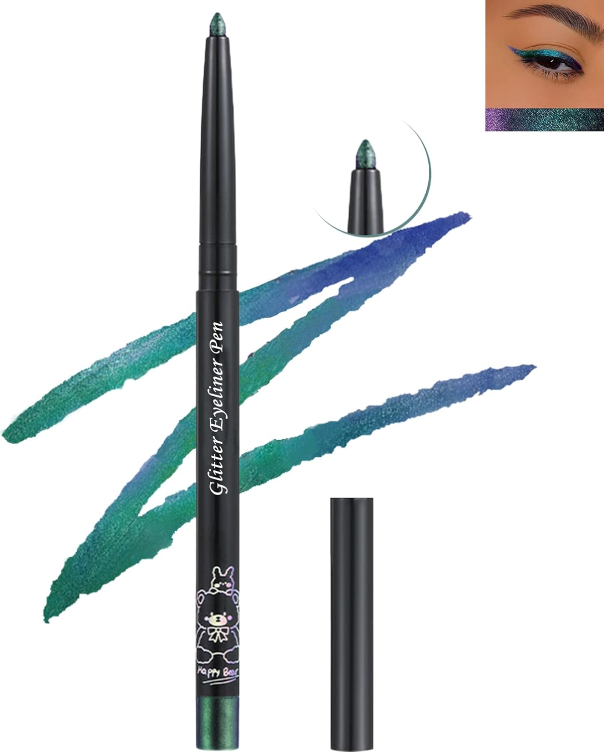 Chameleon Glitter Eyeliner Gel Pencil,Metallic Shimmer Blue Green Gel Eyeliner Pen,Longlasting Waterproof Eye Liner Eyeshadow Cream Stick for Women Eye Makeup,delineador de ojos contra el agua-05# 1 Chameleon Glitter Eyeliner Gel Pencil,Metallic Shimmer Blue Green Gel Eyeliner Pen,Longlasting Waterproof Eye Liner Eyeshadow Cream Stick for Women Eye Makeup,delineador de ojos contra el agua-05#