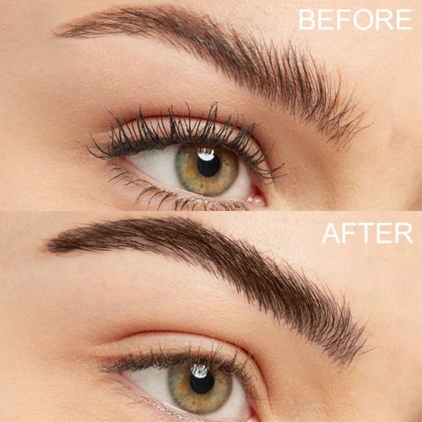 ⁦2 Pcs Tinted Thickening Brow Mascara, Brow Fast Sculpt,Waterproof, Transfer Proof, Brush to Fill in Eyebrows and Cover Gray Hairs, Light Medium Brown, 02 Taupe⁩ - الصورة ⁦3⁩