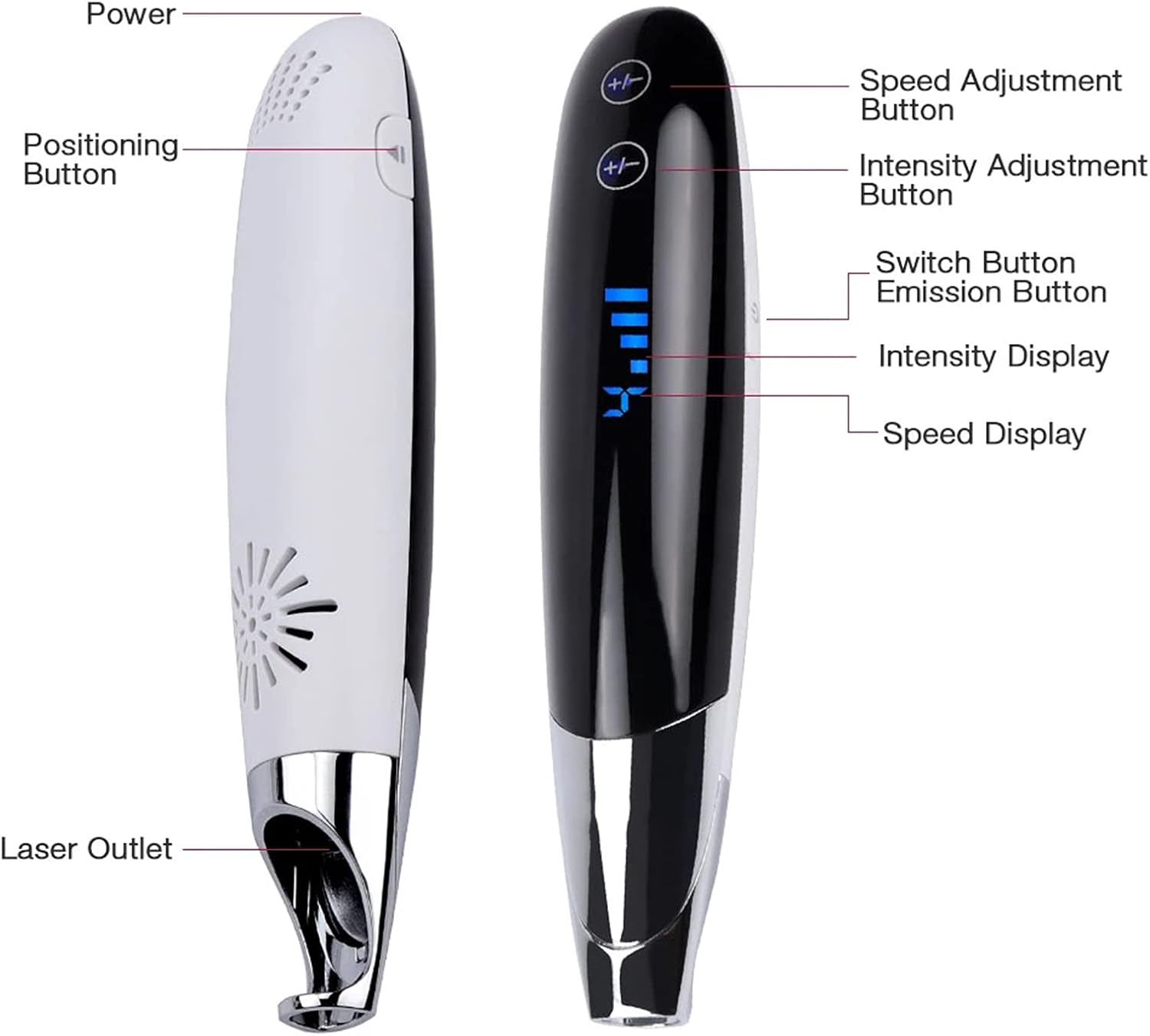 YUEGOO Laser Picosecond Pen Skin Mole Removal Freckle Removal Machine for Home Beauty Salon 9 levels of intensity and 4 speeds 7 YUEGOO Laser Picosecond Pen Skin Mole Removal Freckle Removal Machine for Home Beauty Salon 9 levels of intensity and 4 speeds - الصورة 7