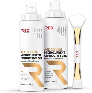 RED Medical Supplies Microcurrent Conductive Gel, 8.45 fl oz - Long-Lasting, Non-Greasy, Hypoallergenic - Supercharge Your Facial Device - 2 Bottles, 8.45 fl oz / 250mL