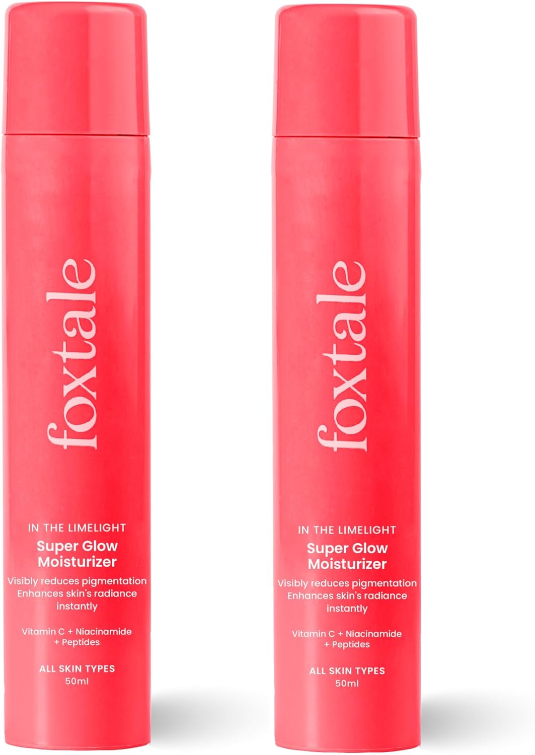 FoxTale Super Glow Moisturizer Cream With Nano Vitamin C | Niacinamide | Encapsulated Peptides Bright Skin From 1St Use | Goes 2X Deeper | For All Skin Types | Men & Women - 50Ml (Pack Of 2) 1 FoxTale Super Glow Moisturizer Cream With Nano Vitamin C | Niacinamide | Encapsulated Peptides Bright Skin From 1St Use | Goes 2X Deeper | For All Skin Types | Men & Women - 50Ml (Pack Of 2)
