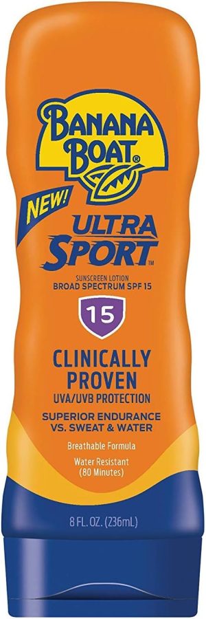 Banana Boat Sport Performance SPF 15 Sunscreens Lotion for Unisex 8 oz Sunscreen Lotion