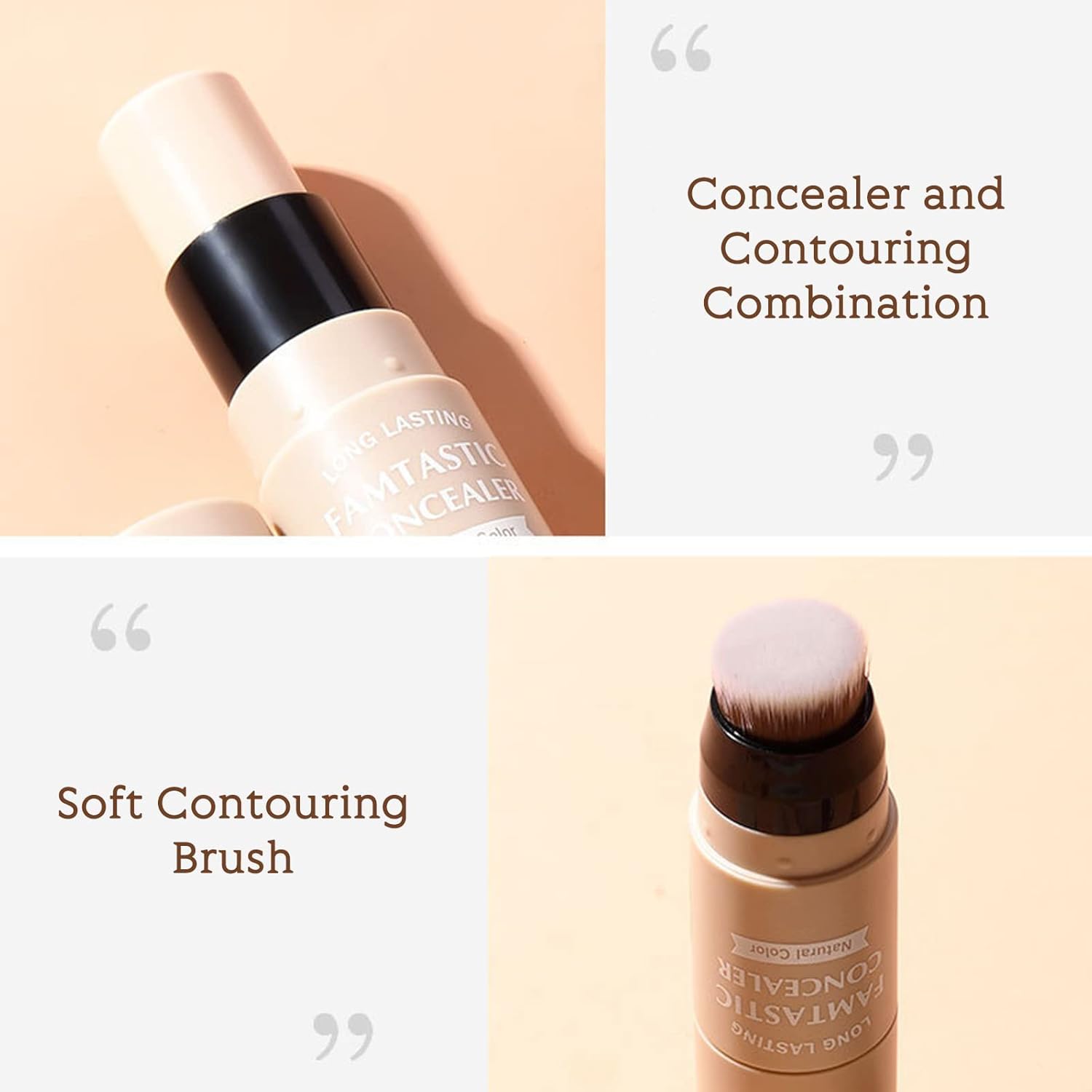 MAKINGTEC 2 PCS Contour Highlighter Stick with Brush -Bronzer Pen, Face Brightens Shades Pencil, Highlighting Shade, Highlight Shaping Stick, Waterproof, Longwear Makeup(01 and 04) 2 MAKINGTEC 2 PCS Contour Highlighter Stick with Brush -Bronzer Pen, Face Brightens Shades Pencil, Highlighting Shade, Highlight Shaping Stick, Waterproof, Longwear Makeup(01 and 04) - الصورة 2