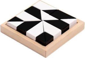 ALMEKAQUZ Intelligence Puzzle Wooden Blocks Puzzle Table Games, Brain Teaser Puzzle Game with 80 Challenges,Brain Toys for Kids, STEM Montessori Toys for Boys Girls,Travel Toys,Stocking Stuffers