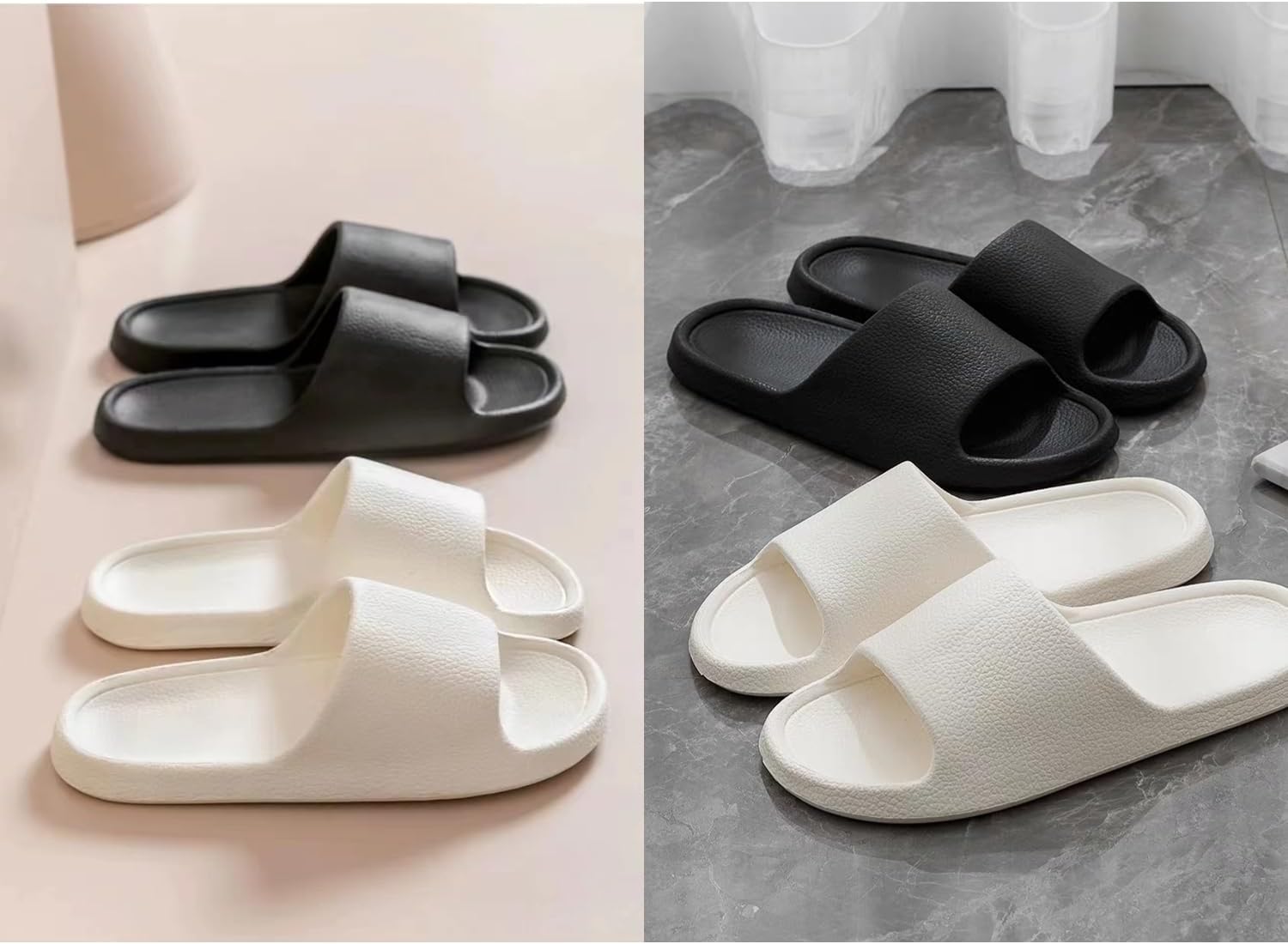 Lightweight Slippers for Women and Men,Quick Drying Non-Slip Slides Bathroom Home Slippers,Soft Sandals for Shower Spa Bath Pool Gym 8 Lightweight Slippers for Women and Men,Quick Drying Non-Slip Slides Bathroom Home Slippers,Soft Sandals for Shower Spa Bath Pool Gym - الصورة 8