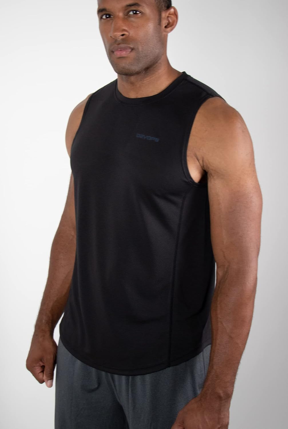 DEVOPS 3 Pack Men's Muscle Shirts Sleeveless Dri Fit Gym Workout Tank Top 2 DEVOPS 3 Pack Men's Muscle Shirts Sleeveless Dri Fit Gym Workout Tank Top - الصورة 2