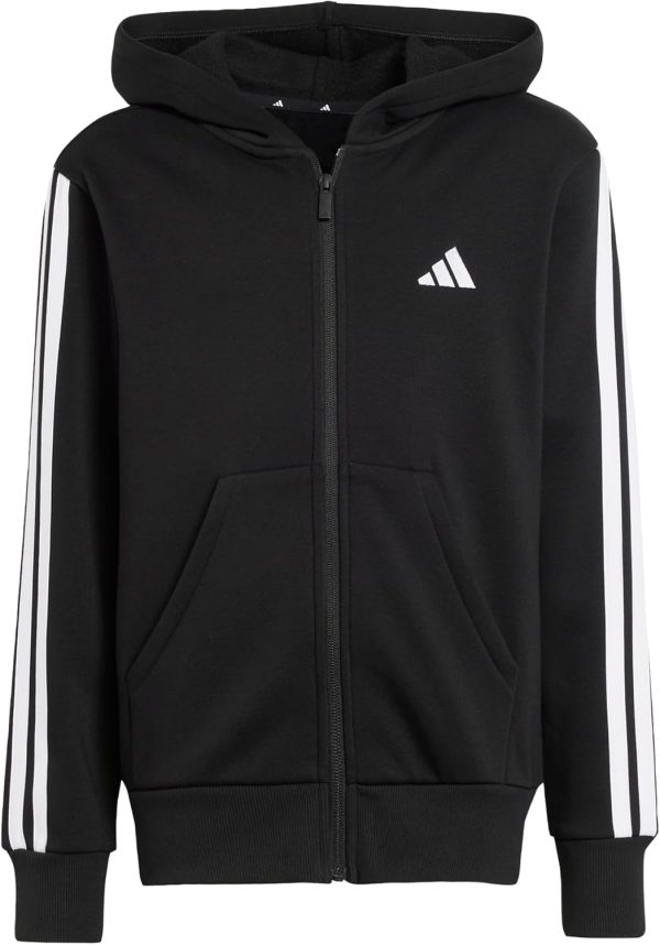 adidas Unisex Kids Essentials Full Zip Hoodie HOODED TRACK TOP (pack of 1)