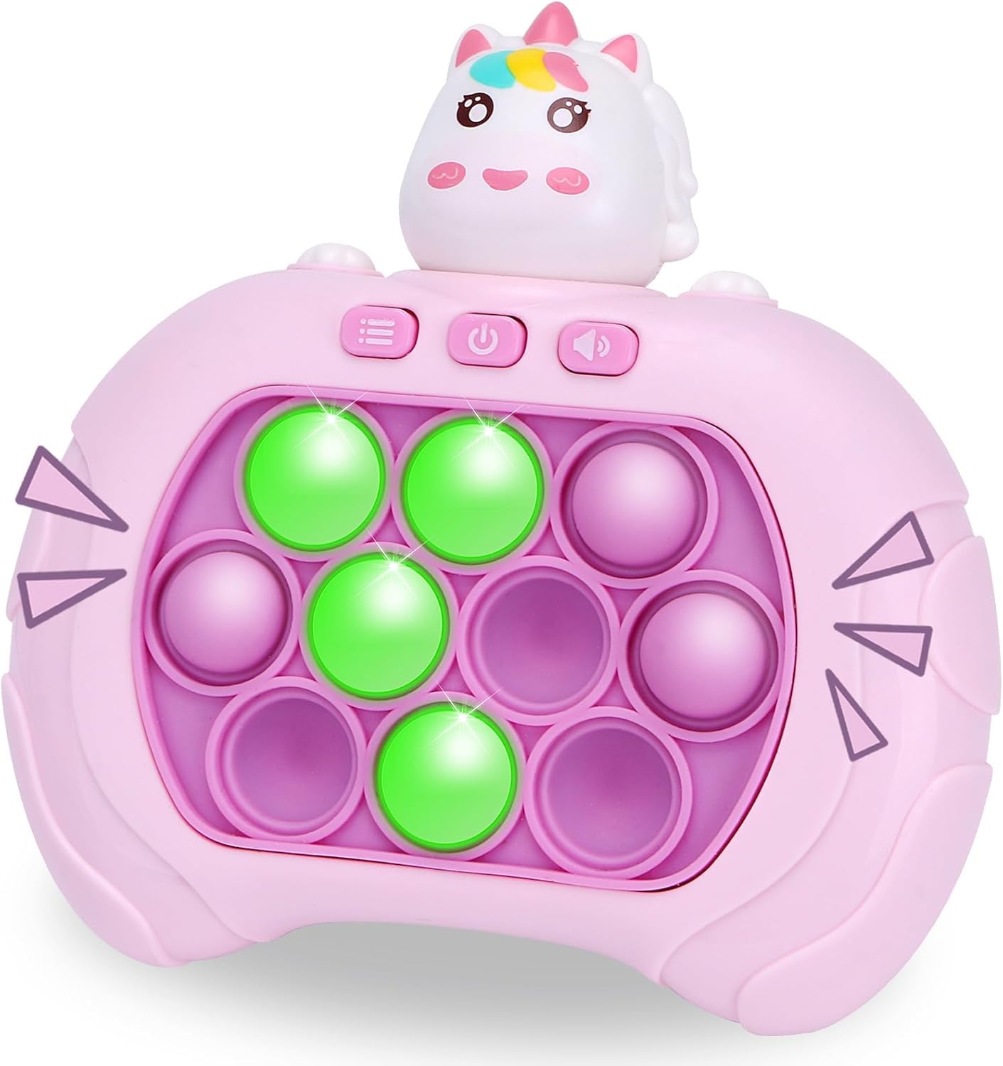 Fast Push Pop Bubble Game, Handheld Game Quick Push Sensory Toys Puzzle Game, Fidget Game for Kids and Adults, Light-Up Pop Game, Fun Party Favors and Birthday Gift for Boys and Girls 1 Fast Push Pop Bubble Game, Handheld Game Quick Push Sensory Toys Puzzle Game, Fidget Game for Kids and Adults, Light-Up Pop Game, Fun Party Favors and Birthday Gift for Boys and Girls