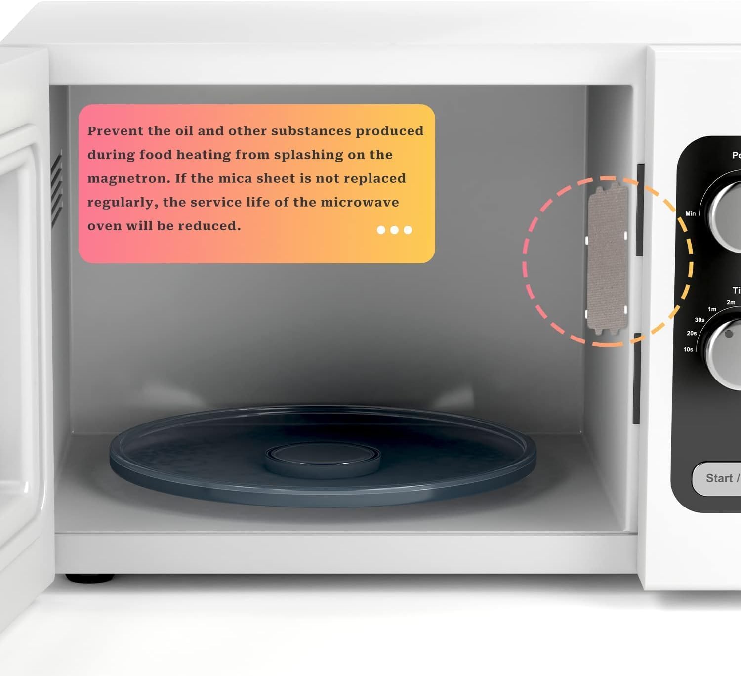 Bukela Microwave Waveguide Cover 5Pcs Microwave Oven Mica Plate Sheet Replacement Mica sheet material Heat-resistant Insulation Leak-proof Stable Practical Tool Suitable for Cookers Bread Machines Etc 6 Bukela Microwave Waveguide Cover 5Pcs Microwave Oven Mica Plate Sheet Replacement Mica sheet material Heat-resistant Insulation Leak-proof Stable Practical Tool Suitable for Cookers Bread Machines Etc - الصورة 6