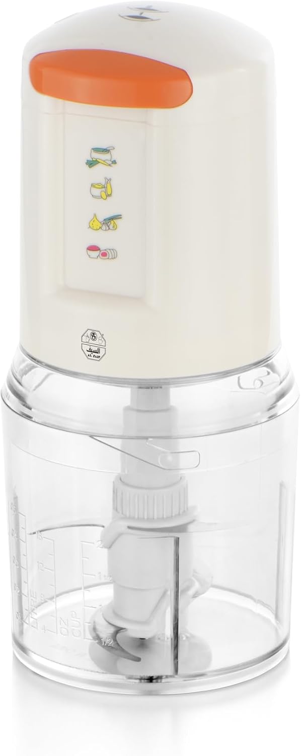 ALSAIF 0.5Liter 400W Electrical Vegetables Chopper And Mixing, It Operates At Two Speeds, Stainless Steel Blade, Ease Of Use Installation And Clean, White E02426 2 Years warranty 2 ALSAIF 0.5Liter 400W Electrical Vegetables Chopper And Mixing, It Operates At Two Speeds, Stainless Steel Blade, Ease Of Use Installation And Clean, White E02426 2 Years warranty - الصورة 2